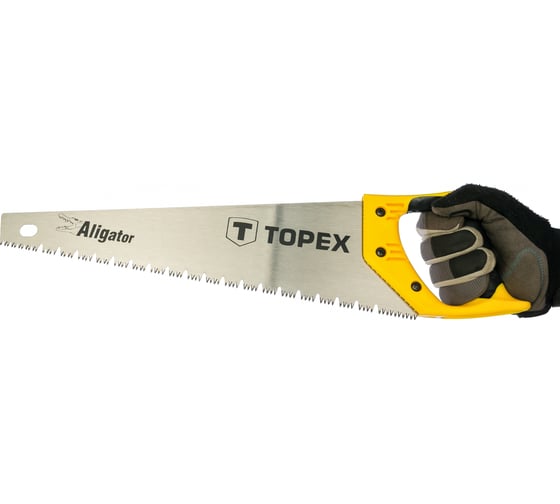 Ножовка Aligator 7 TPI трехсторонняя заточка TOPEX 10A441