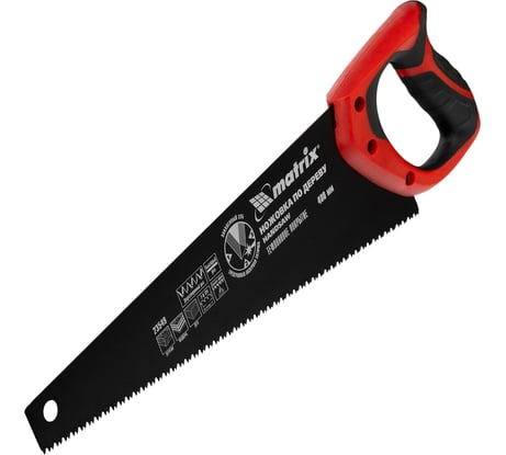 Ножовка по дереву 400 мм,7-8 TPI, зуб-3D, каленый зуб,тефл.покр.полотна, 2-х комп..рук-ка MATRIX 23549