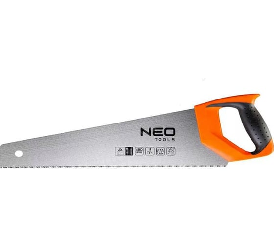 Ножовка по дереву NEO Tools 450 мм, 11TPI 41-066 1