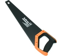 Ножовка по дереву BOHRER 450 мм, тефлоновое покрытие, сталь 65Mn, каленые зубья 3D,шаг 7TPI универсальный зуб, двухкомпонентная рукоятка 44223450