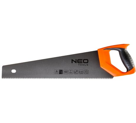 Ножовка по дереву 450 мм (7TPI, PTFE) NEO Tools 41-016
