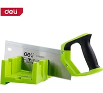 Стусло DELI DL580900 пластиковое с пилой 300мм (22.5, 45, 90 град, полотно из стали 65mn, прорезиненная ручка) 123267