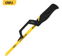 Ножовка-ручка по металлу DELI DL353112 300мм (полотно 250мм, алюминиевый корпус, прорезиненная рукоять) 123656