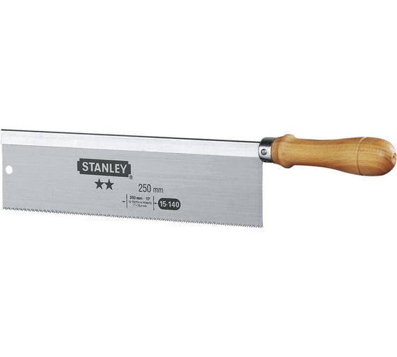 Ножовка по дереву с мелким зубом 250ММ Stanley 1-15-140