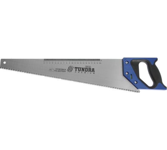 Ножовка по дереву ТУНДРА 2К рукоятка, 3D заточка, каленый зуб, 7-8 TPI, 500 мм 5155405