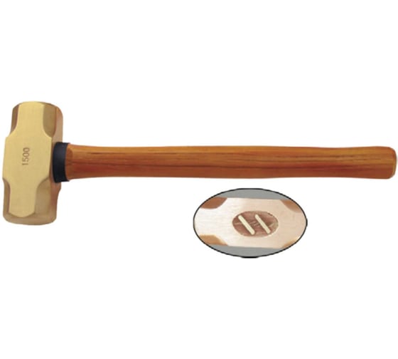 Кувалда латунная X-Spark с деревянной рукояткой латунная 2101B-1004 1