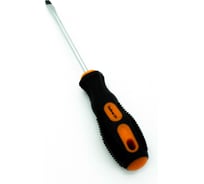 Отвертка BOHRER Стандарт SL5x100 мм, магнитная, сталь CrV, двухкомпонентная ручка 42115100