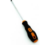 Отвертка BOHRER Стандарт SL4x100 мм, магнитная, сталь CrV, двухкомпонентная ручка 42114100