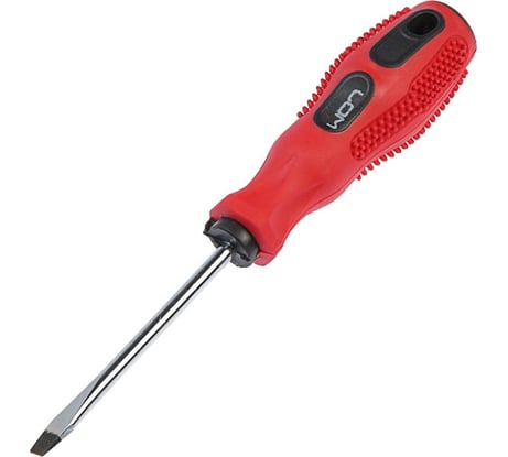 Шлицевая отвертка ЛОМ магнит, двухкомпонентная рукоятка, SL5x75 мм 1858781