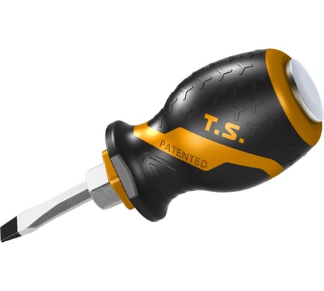 Шлицевая отвертка TOLSEN GRIPro Slotted 6.5 мм, 38 мм, силовая 20138