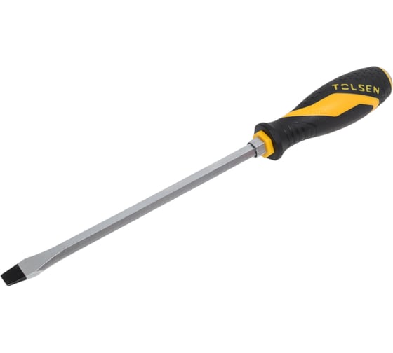 Шлицевая отвертка TOLSEN GRIPro Slotted 10.0 мм, 200 мм, силовая 20119 1