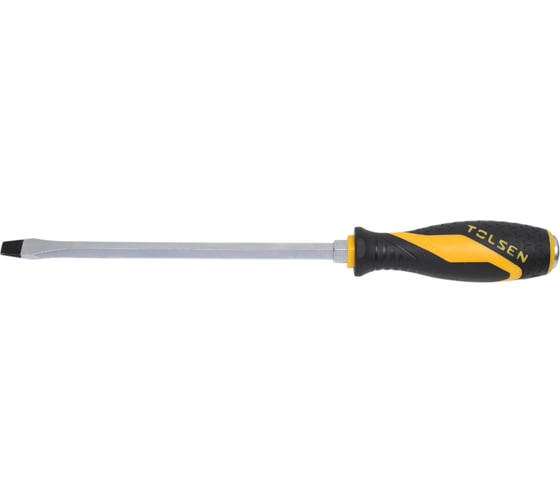 Шлицевая отвертка TOLSEN GRIPro Slotted 10.0 мм, 200 мм, силовая 20119