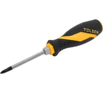 Крестовая отвертка TOLSEN GRIPro Phillips №1, 75 мм, силовая 20121