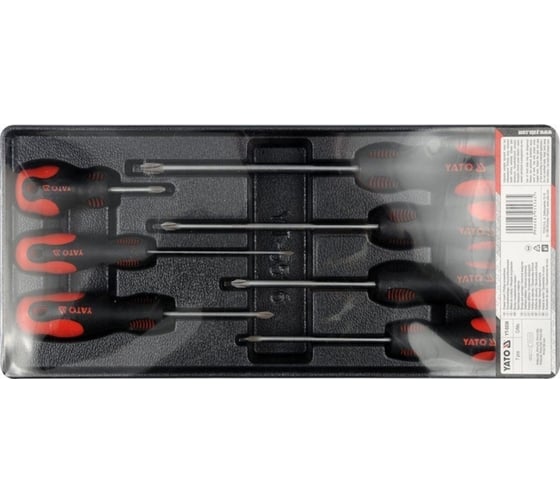 Ложемент для выдвижного ящика YATO отвертки, 7 предметов YT-5536