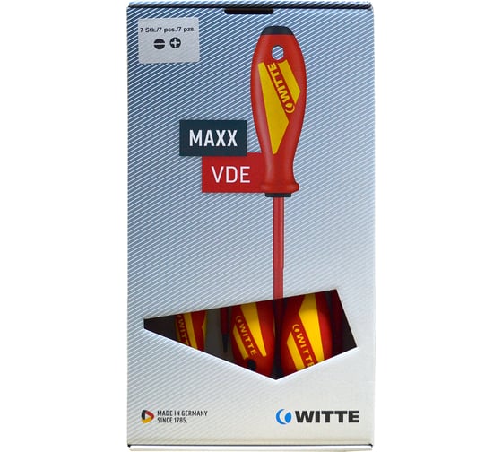 Набор отверток WITTE MAXX VDE PH/SL х 7 шт. 653747216