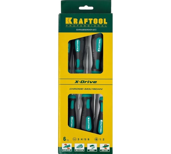 Набор отверток KRAFTOOL Х-Drive 250081-H6