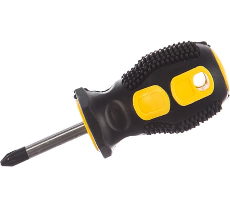 Отвертка MAXFIX двухкомпонентная рукоятка магнитный наконечник STUBBY /бочка/ PH2x38мм Stayer 2510-38-2_z02