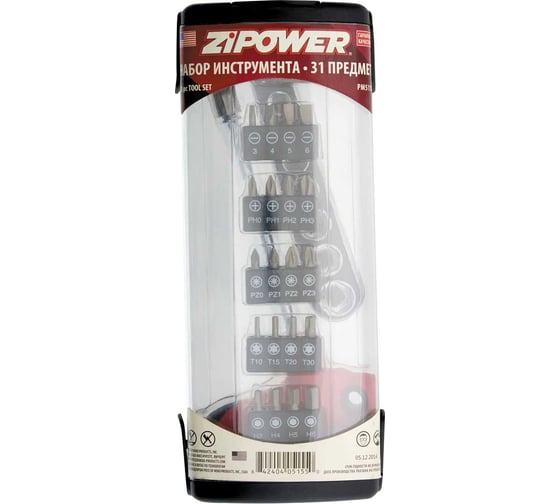 Набор головок и бит Zipower PM5155