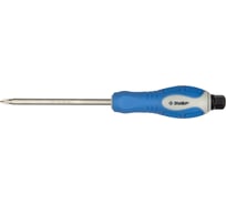 Ударная отвертка сквозной Cr-Mo стержень с усилителем под ключ, двухкомпонентная рукоятка, PH №1, 100мм Зубр "АВТО-ЭКСПЕРТ" 25272-1-100