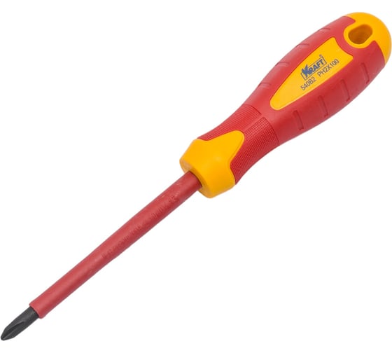 Диэлектрическая крестовая отвертка PH2х100 KRAFT KT 700430 1