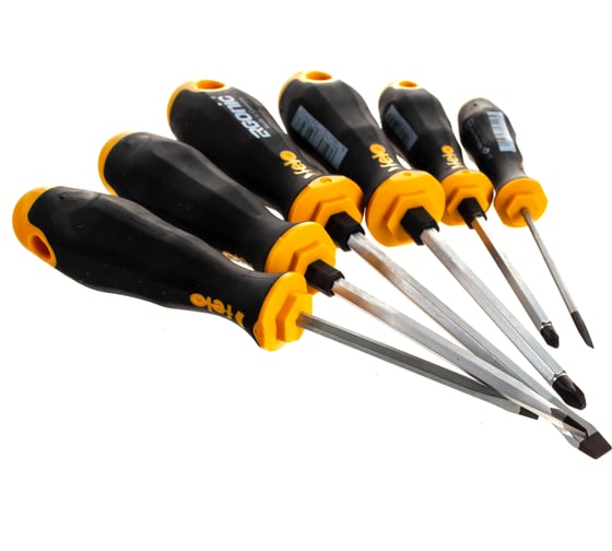 Набор отверток Felo Ergonic SL/PZ с шестигранным лезвием, 6 шт 41096248