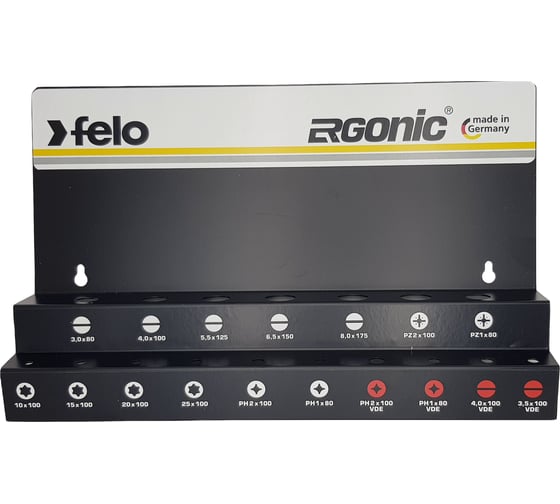 Набор отверток Felo Ergonic SL/PZ/PH/Tx и VDE на стальной стойке, 17 шт 40091743