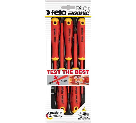 Набор диэлектрических отверток SL/PH E-Slim Felo Ergonic, 5 шт 41385198