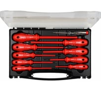 Набор диэлектрических отверток SL/PH, отвертка тестер напряжения сети в кейсе, 10 шт Felo 60011096