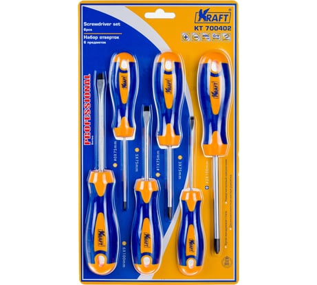 Набор отверток 6 шт KRAFT KT 700402