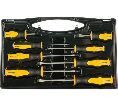 Набор отверток STAYER MASTER HERCULES Cr-V, эргономичная двухкомпонентная рукоятка, 8шт 25055-H8_z02