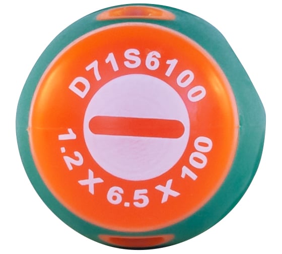 Стержневая шлицевая отвертка Jonnesway D71S6100 ANTI-SLIP GRIP, SL6.5x100 мм 49954