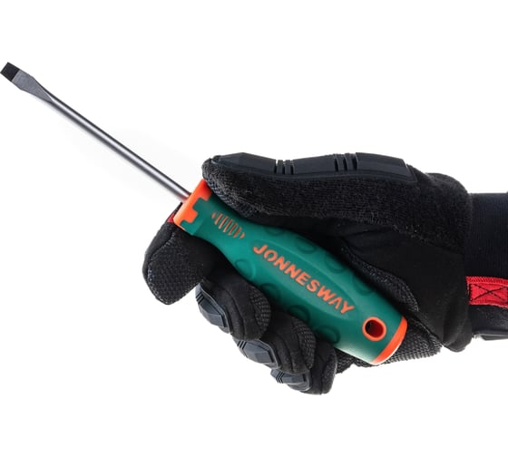 Стержневая шлицевая отвертка Jonnesway D71S6100 ANTI-SLIP GRIP, SL6.5x100 мм 49954