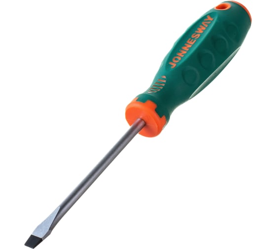 Стержневая шлицевая отвертка Jonnesway D71S6100 ANTI-SLIP GRIP, SL6.5x100 мм 49954