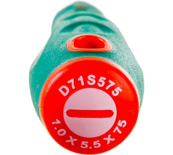 Стержневая шлицевая отвертка Jonnesway D71S575 ANTI-SLIP GRIP, SL5.5x75 мм 49953