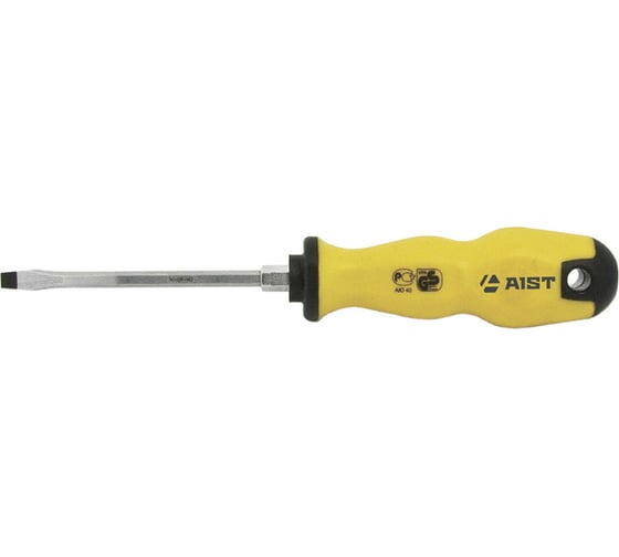 Шлицевая плоская отвертка SL6.5 125мм силовая под ключ AIST 810312565-X 00-00003437