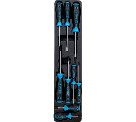 Набор отверток AIST комбинированный SL и PH 9 предметов в ложементе плоские и крестовые 0-80091 00-00022444