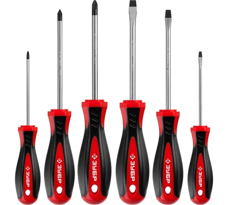 Набор слесарных отверток Зубр МАСТЕР, 6 предметов 25066