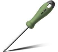 Двухсторонняя отвертка DELI HOME SERIES GREEN HT1055L SL5+PH1, длина жала 100мм, эксклюзивный дизайн, софттач пластик 130284
