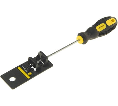 Отвертка крестовая Эврика PH0х100мм 3мм магнитная с противоскользящей ручкой с держателем ER-7DH-02H 429093