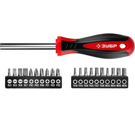 Отвертка с насадками Зубр МАСТЕР 25161-H21