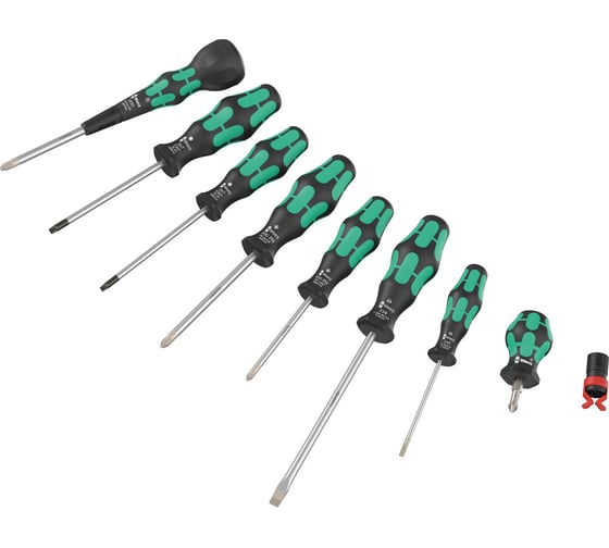 Набор отвёрток WERA 9527 Kraftform Ball-Grip Set 1, 9 пр. WE-134028