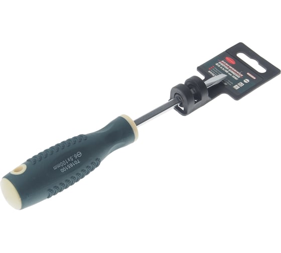 Шлицевая магнитная отвертка Rockforce Profi S2 6.5х100мм RF-70165100(26226) 1