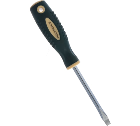 Шлицевая магнитная отвертка Rockforce Profi S2 6.5х100мм RF-70165100(26226)
