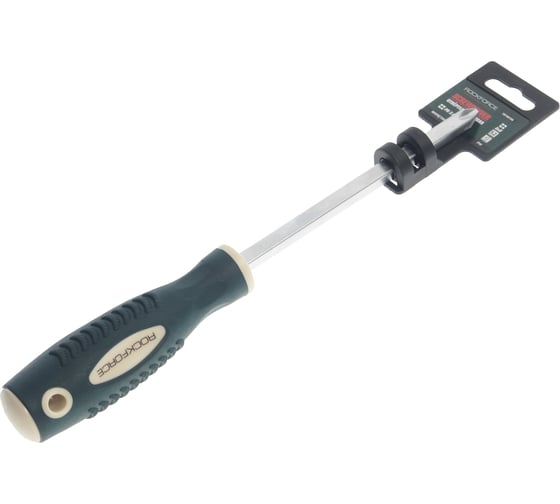 Крестовая магнитная отвертка Rockforce Profi S PH3.0х150мм, на пластиковом держателе RF-70130150(28246)