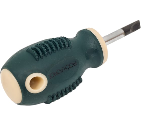 Шлицевая магнитная отвертка Rockforce Profi S2 SL5.5х30мм, на пластиковом держател RF-70355030(28263)