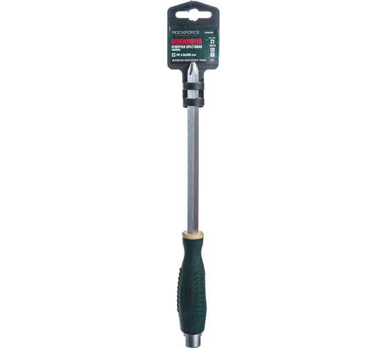 Крестовая силовая магнитная отвертка Rockforce Profi S2 PH4.0x200мм RF-70240200(28254)