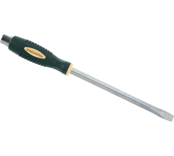 Шлицевая силовая магнитная отвертка Rockforce Profi S2 SL12x200мм RF-70212200(28252)
