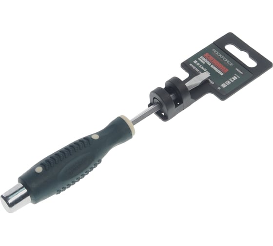 Шлицевая силовая магнитная отвертка Rockforce Profi S2 RF-70255075(28255)