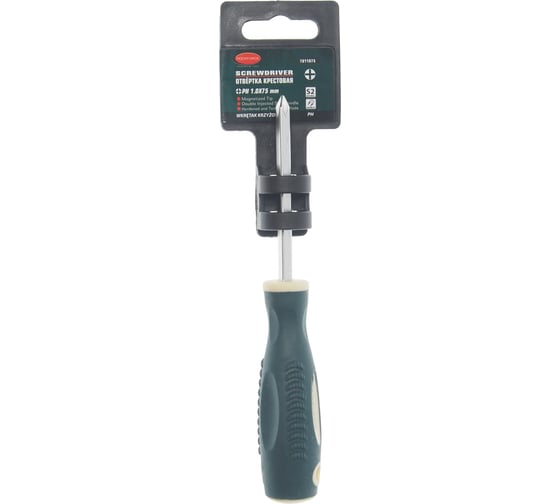 Крестовая магнитная отвертка Rockforce Profi S2 PH1.0х75мм RF-7011075(27179)