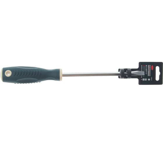 Шлицевая магнитная отвертка Rockforce Profi S2 SL8.0х175мм, в пластиковом держателе RF-70180175(27186) 1